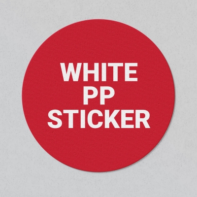 White PP Sticker